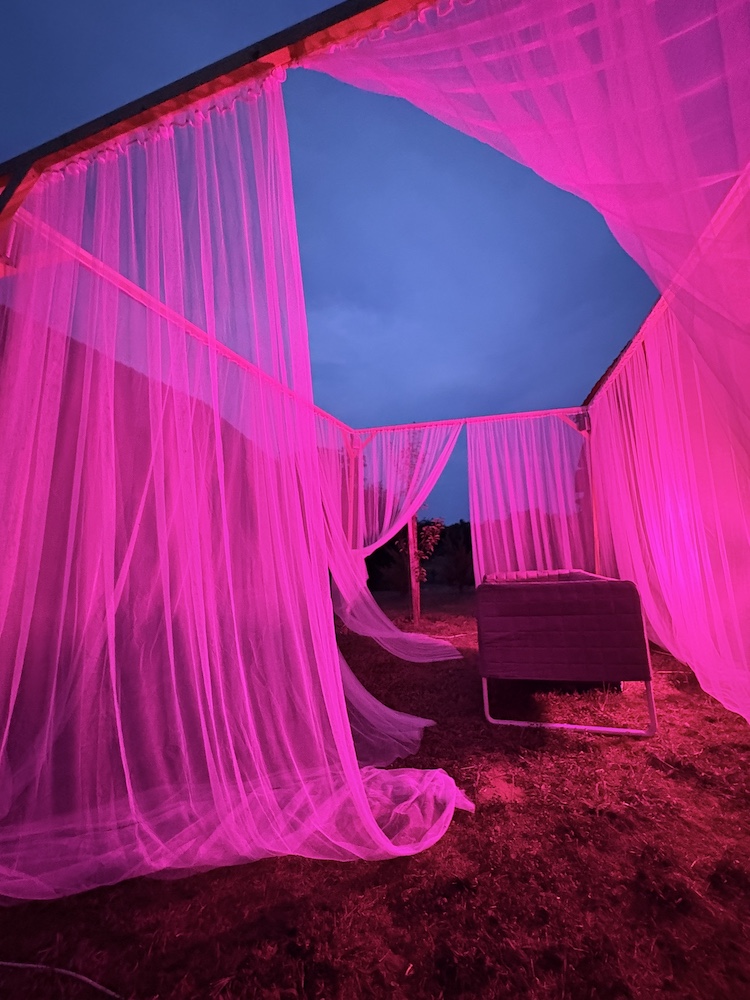 Solfeggio Tent multichannel sound installation at MAMA's House in Belezna, Hungary