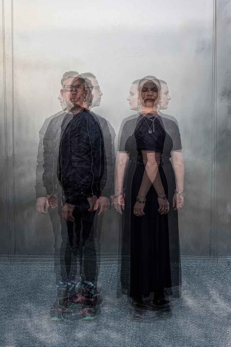 Anesz Szalai and Zoltán Demeter, the two members of ANEZ experimental electronic music duo, Berlin